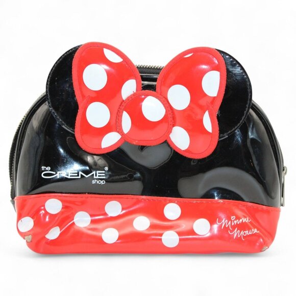 The Crème Shop Minnie Mouse Disney Makeup Bag W/ Polka Dot Bow & Ears - Picture 1 of 3